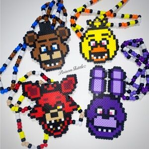 FNAF Characters Necklace Kandi Five Nights at Freddys rave